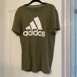 Olive green adidas t shirt